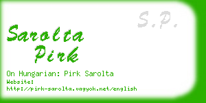 sarolta pirk business card